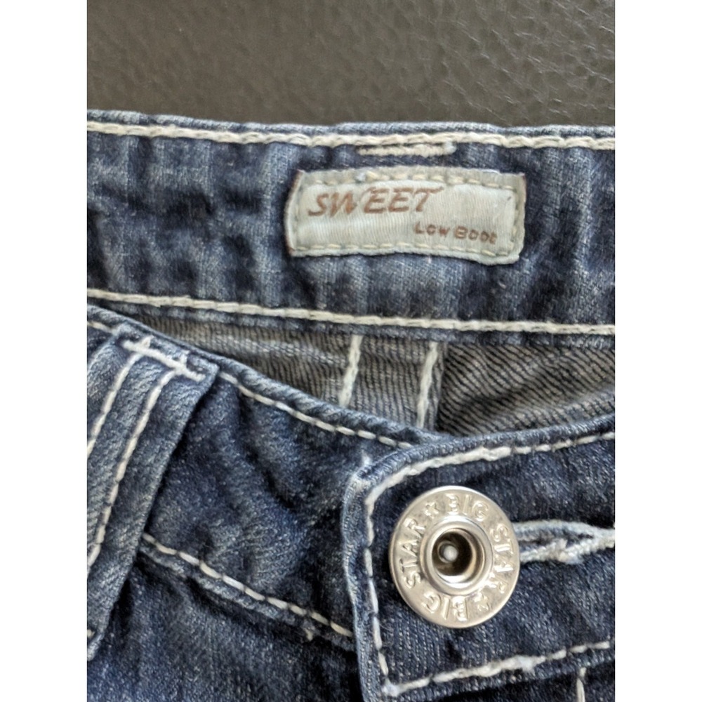 Big Star Sweet Low Rise Cutoff Denim Shorts Women's Size 25 Jorts - Picture 6 of 16